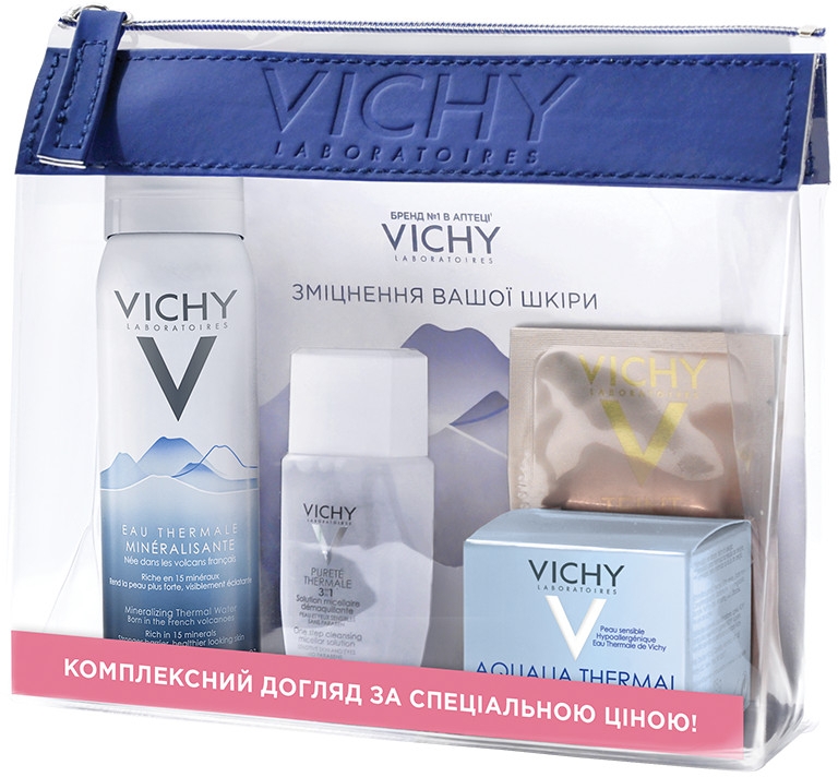 Набор - Vichy Aqualia Thermal (thermal/water/50ml + micel/water/30ml + cr/15ml + fluid/1ml)