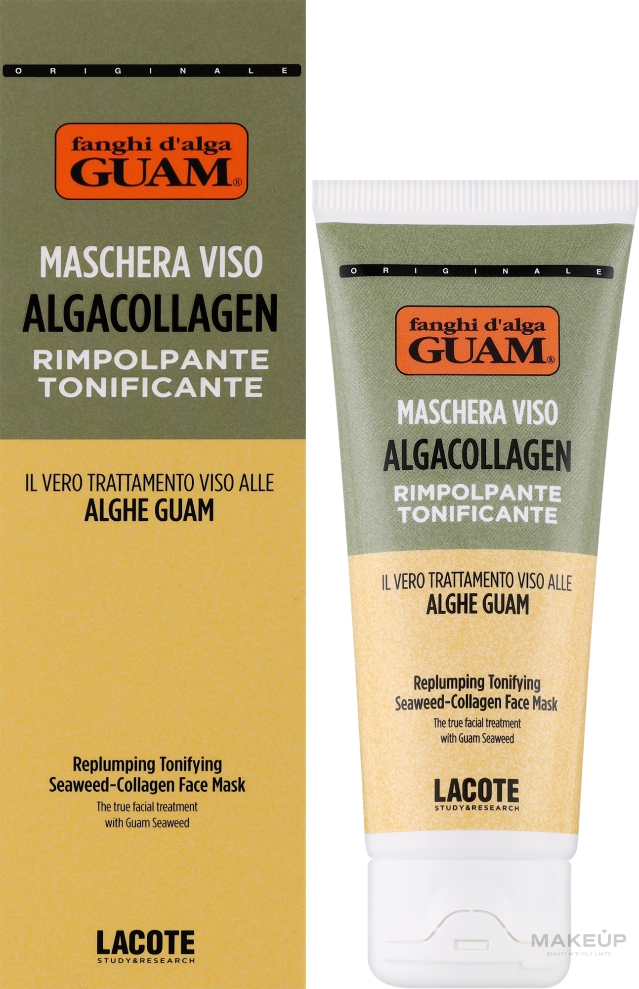 Моделирующая для лица с коллагеном водорослей - Guam Algacollagen Replumping Tonifying Seaweed-Collagen Face Mask — фото 75ml