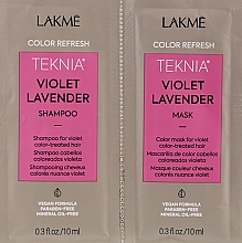 Набор пробников - Lakme Teknia Color Refresh Violet Lavender (sh/10ml + mask/10ml) — фото N2