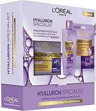 Парфумерія, косметика Набір - L'Oreal Paris Hyaluron Specialist Xmass 2021 (micel/water/200ml + mask/30g + cr/50ml)