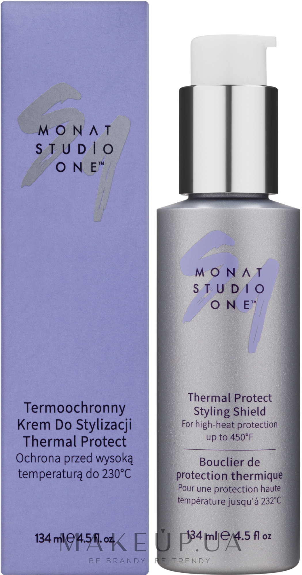 Термозащитный крем для укладки волос - Monat Studio One Thermal Protect Styling Shield — фото 134ml