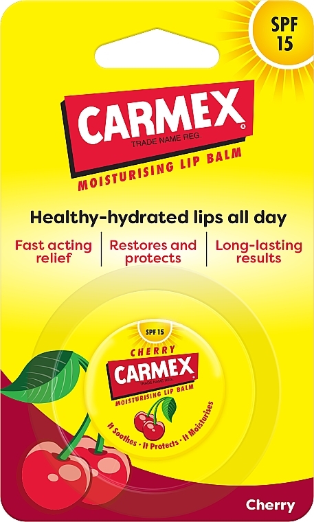 Бальзам для губ у баночці "Вишня" - Carmex Lip Balm — фото N1