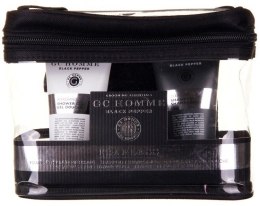 Духи, Парфюмерия, косметика Набор - Grace Cole GC Homme Black Pepper Fearless (sh/gel/75ml + shamp/75ml + bath/foam/75ml + face/wash/75ml + bag + flannel)