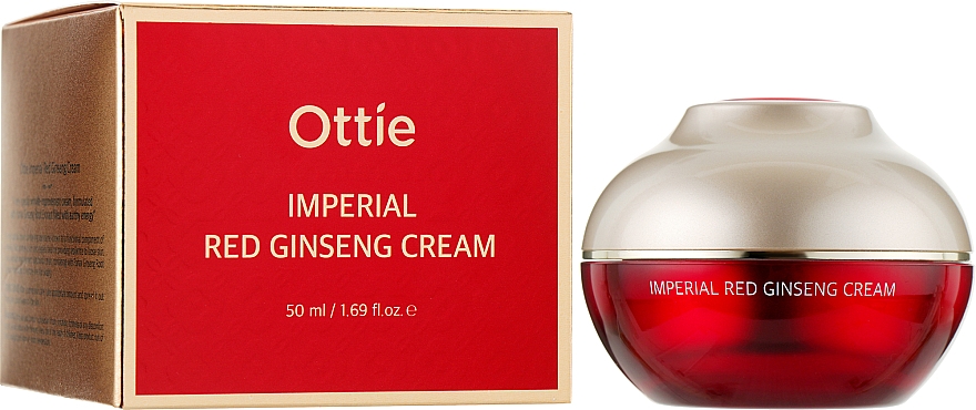 Крем улитка "Красный женьшень" - Ottie Imperial Red Ginseng Snail Cream — фото N2