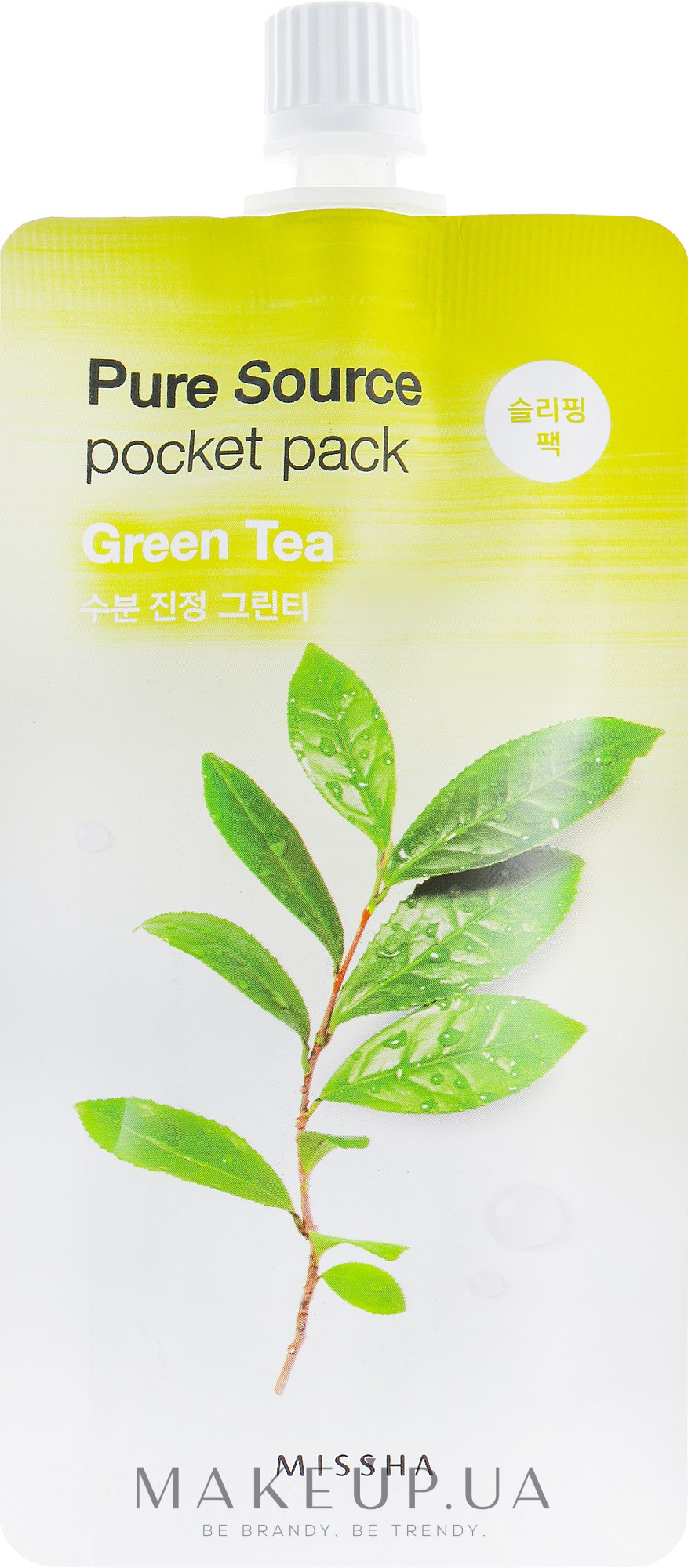 Маска з зеленим чаєм для обличчя  - Missha Pure Source Pocket Pack Green Tea — фото 10ml