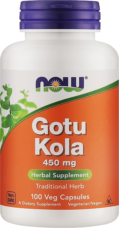 Капсули "Готу Кола", 450 мг - Now Foods Gotu Kola — фото N1