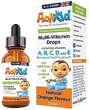 Духи, Парфюмерия, косметика Мультивитаминные капли со вкусом апельсина - ActiKid Multi-Vitamin Drops