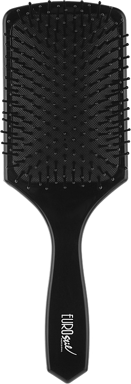 Щетка для волос 00755, черная - Eurostil Paddle Cushion Ball Plastic — фото N1
