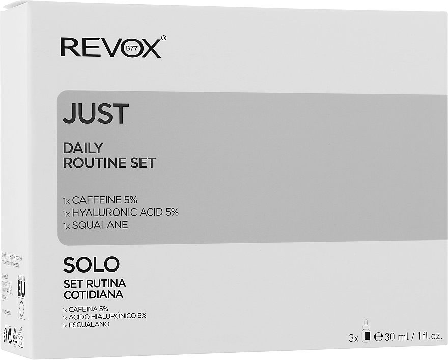 Набор сывороток для повседневного ухода за кожей лица - Revox B77 Just Daily Routine Set (ser/30ml + eye/ser/30ml + oil/30ml)