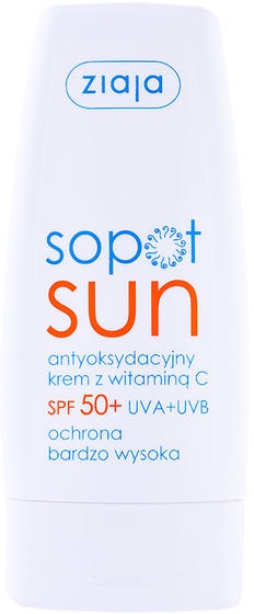 Солнцезащитный крем для лица c витамином С - Ziaja Sopot Sun Face Cream SPF 50