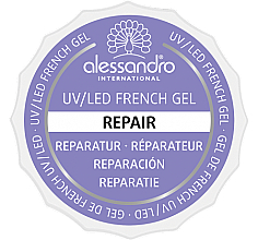 Парфумерія, косметика Відновлювальний гель для нігтів - Alessandro International French Gel Repair White