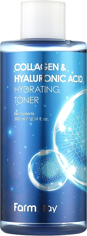 Зволожувальний тонер з гіалуроновою кислотою і колагеном - Farm Stay Collagen & Hyaluronic Acid Hydrating Toner