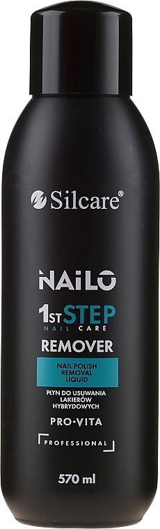 Безацетоновая жидкость для снятия лака - Silcare Nailo Pro-Vita  — фото N1