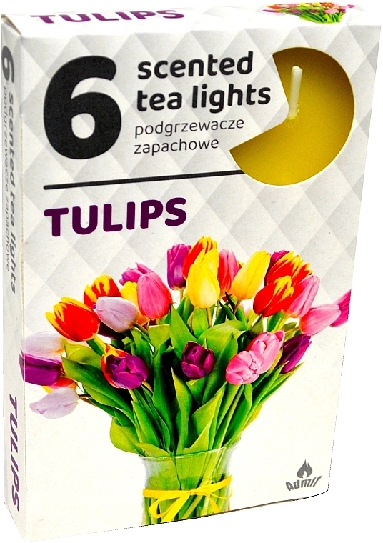 Чайные свечи "Тюльпаны", 6 шт. - Admit Scented Tea Light Tulips — фото N1