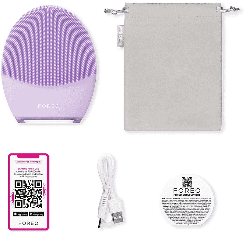 Очищающая щетка для чувствительной кожи лица - Foreo Luna 4 Plus Sensitive Skin Lavender — фото N3