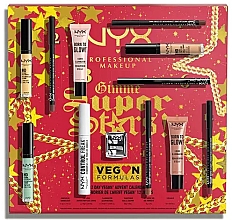 Набір Адвент-календар 2022, 12 продуктів - NYX Professional Makeup Gimme  Super Stars! 12 Day Vegan Iconic Advent Countdown Calendar: купити за  найкращою ціною в Україні