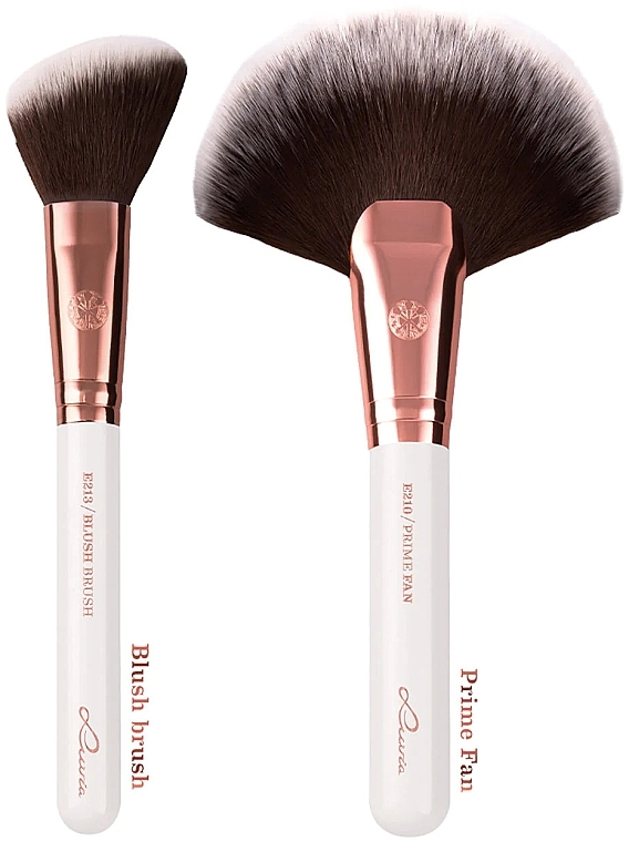 Набор кистей для макияжа, 14 шт - Luvia Cosmetics Feather White Essential Brushes Set — фото N4
