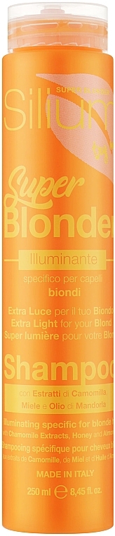Шампунь "Сияющий Супер Блонд" для придания блеска волосам, окрашенным в оттенки блонд - Silium Super Blonder Illuminating Shampoo