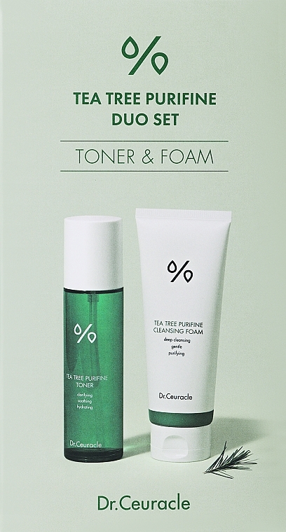 Набор по уходу за лицом - Dr.Ceuracle Tea Tree Duo Set (f/toner/100ml + f/foam/150ml) — фото N1