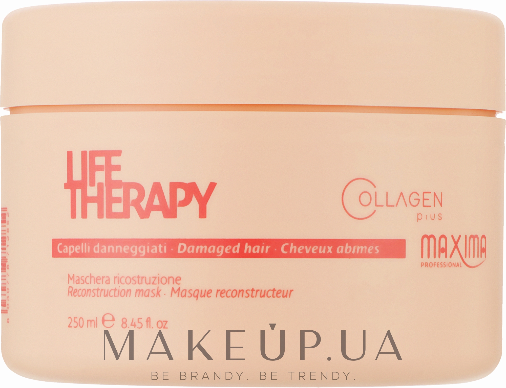 Відновлювальна маска для пошкодженого волосся - Maxima Life Therapy Collagen Reconstruction Mask — фото 250ml