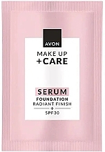 Духи, Парфюмерия, косметика Тональный крем-сыворотка - Avon Make Up + Care Serum Foundation Radiant Finish SPF30 (пробник)