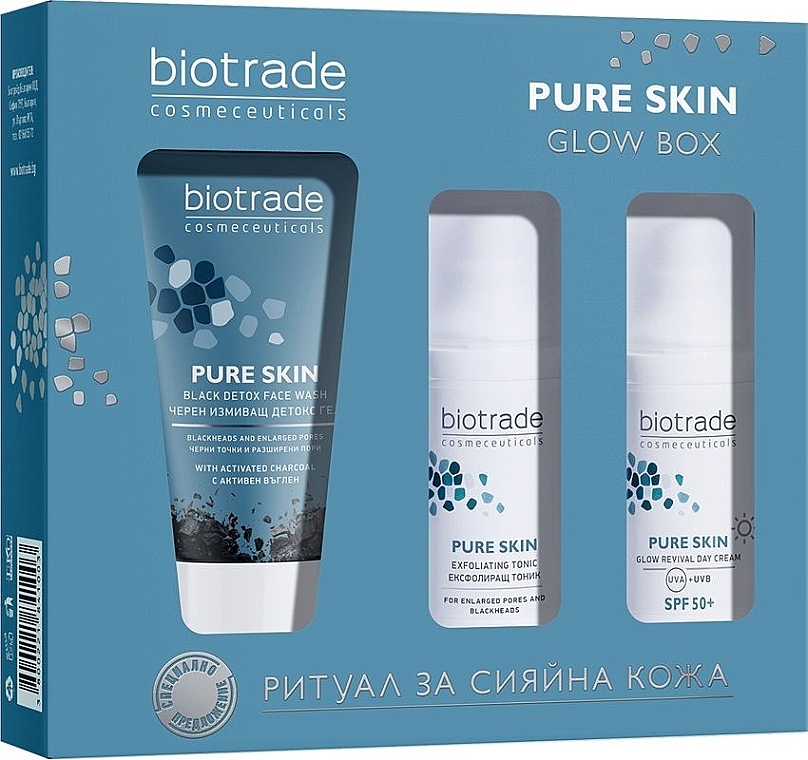 Набір - Biotrade Pure Skin Glow Box (face/wash/50ml + ton/20ml + cr/20ml) — фото N1