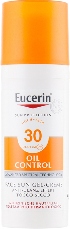 Гель-крем солнцезащитный для жирной кожи и склонной к акне - Eucerin Sun Gel-Cream Oil Control SPF30 — фото N2