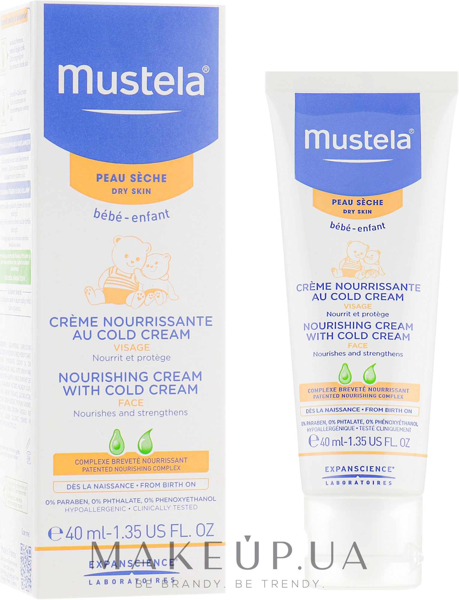 Кольд-крем для обличчя - Mustela Bebe Cold Cream Nutri Protective — фото 40ml