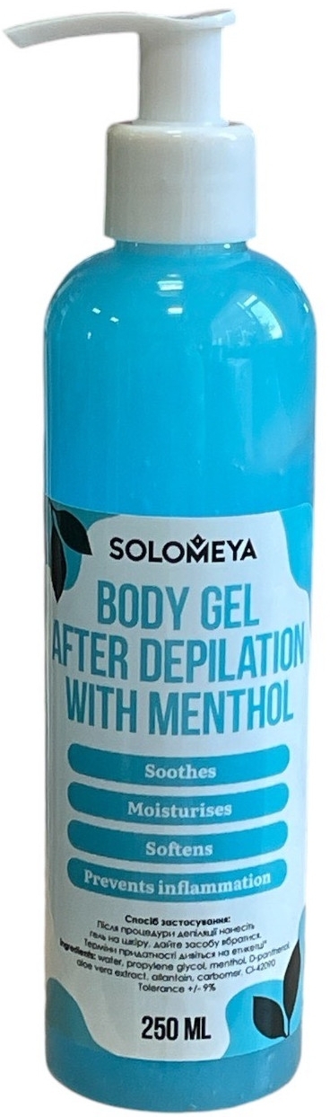 Гель после депиляции - Solomeya After Depilation Body Gel With Menthol — фото 250ml