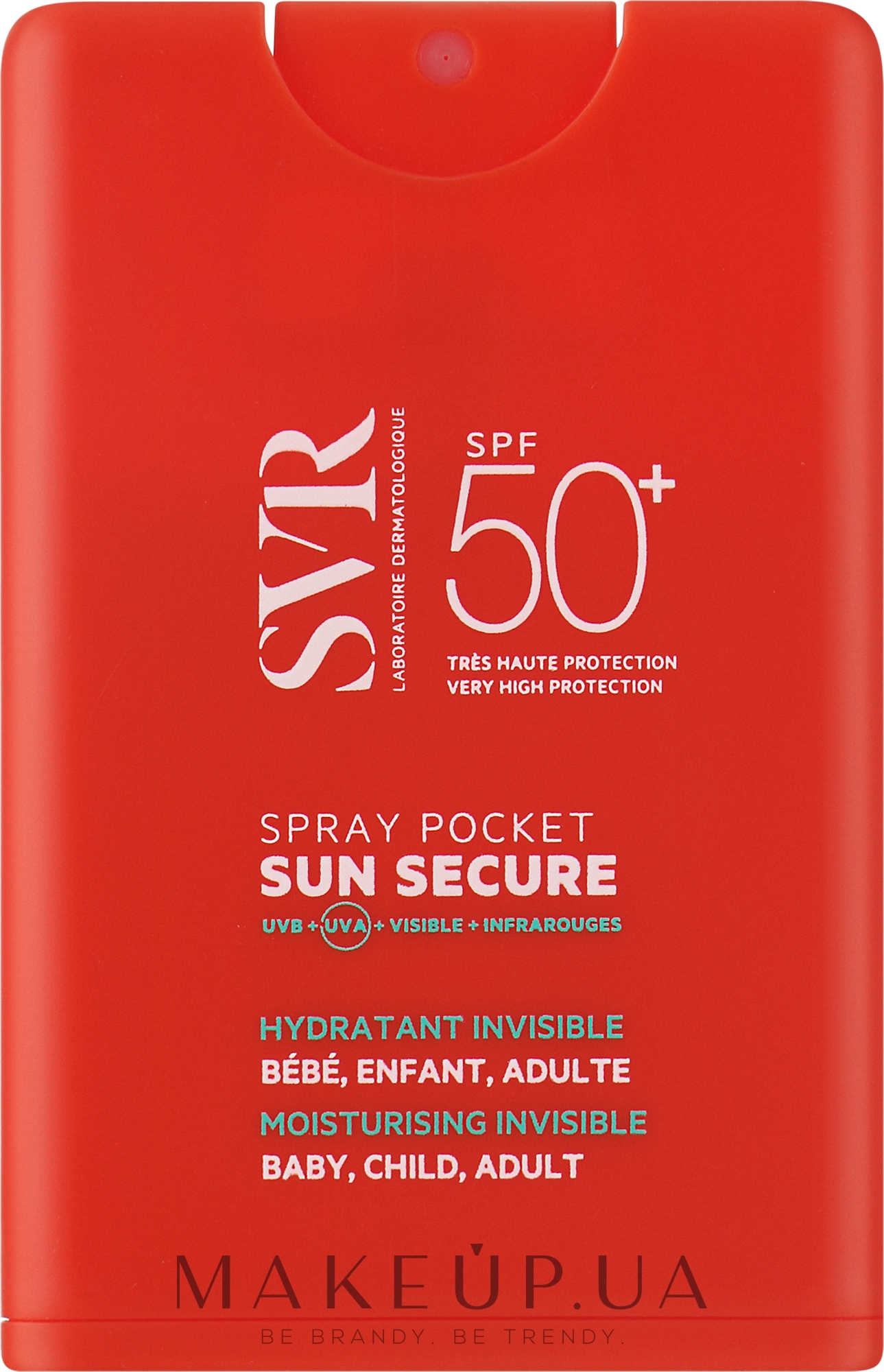 Карманный солнцезащитный спрей - SVR Sun Secure Pocket Spray SPF50+ — фото 20ml