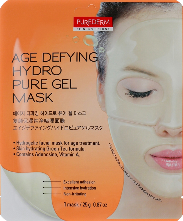 Маска гидрогелевая антивозрастная для лица - Purederm Age Defying Hydro Pure Gel Mask — фото N1