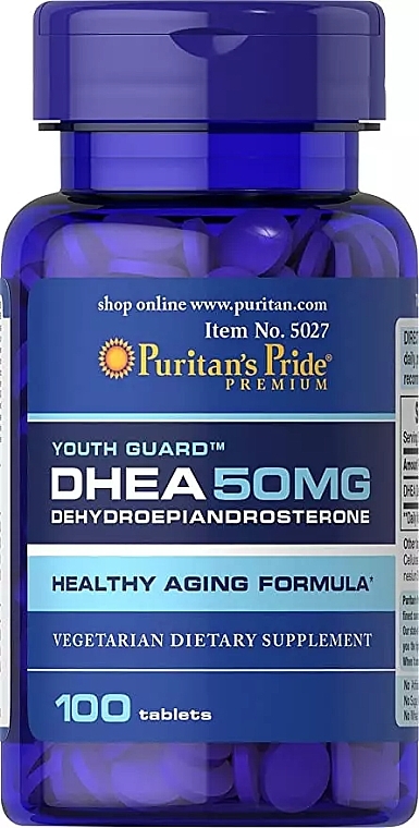 Харчова добавка "Тестостероновий бустер" - Puritan's Pride DHEA 50mg — фото N1