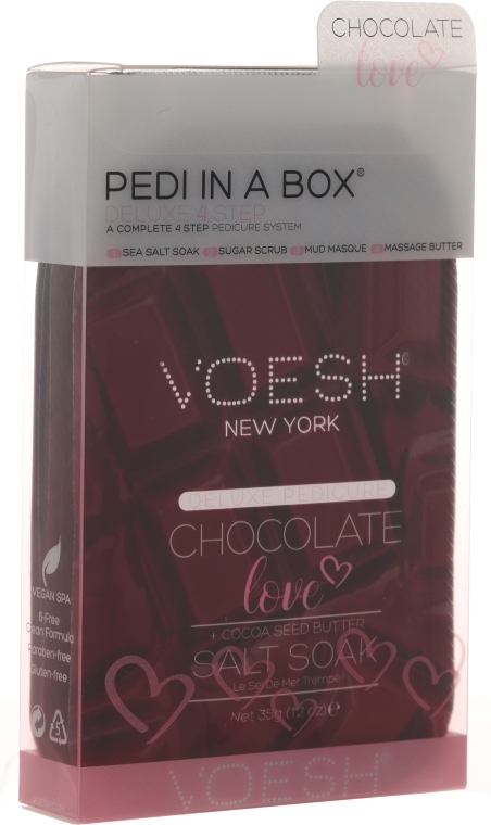 Набір для педикюру "Шоколадна любов" - Voesh Deluxe Pedicure Chocolate Love Pedi In A Box 4 in 1 — фото N1