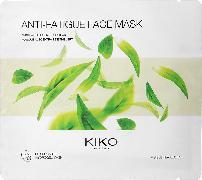 Гідрогелева маска для обличчя з екстрактом зеленого чаю - Kiko Milano Anti-Fatigue Face Mask