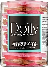 Серветки в тубусі 6*6см, різнокольорові - Doily — фото N2
