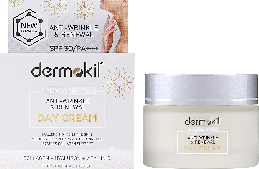 Дневной восстанавливающий крем против морщин - Dermokil Collagen + Biocomplex Anti-wrinkle & Restorative Day Care Cream — фото N2