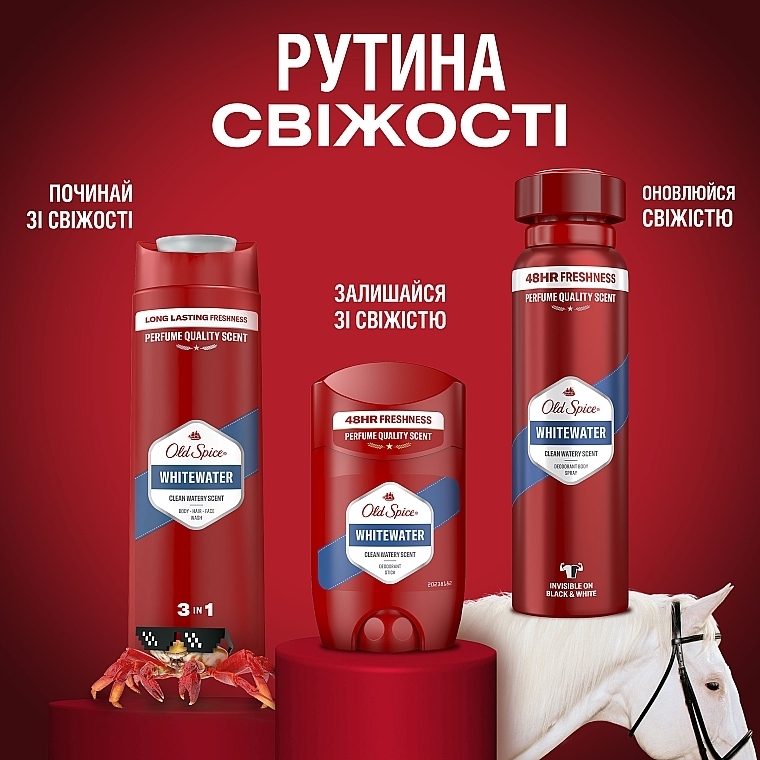 Гель для душа - Old Spice Whitewater 3 In 1 Body-Hair-Face Wash — фото N10