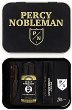 Духи, Парфюмерия, косметика Набор - Percy Nobleman (comb/1pcs + b/oil/10ml + wax/5ml + badge)