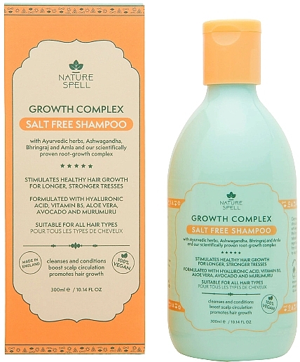 Шампунь для росту волосся - Nature Spell Growth Salt Free Shampoo — фото N1
