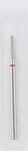 Парфумерія, косметика Фреза алмазна, усічений конус, L-10 мм, 1.6 мм, червона - Head The Beauty Tools