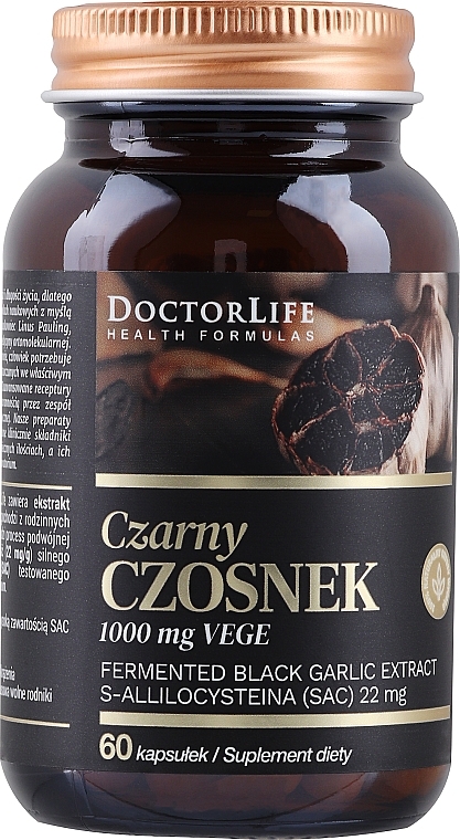 Пищевая добавка "Черный чеснок" - Doctor Life Black Garlic — фото N1