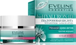 Духи, Парфюмерия, косметика Крем против морщин ночной для сухой кожи - Eveline Cosmetics BioHyaluron 4D 