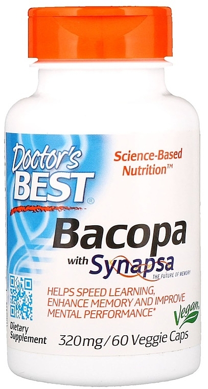 Харчова добавка "Бакопа", 320 мг - Doctor's Best Bacopa with Synapsa — фото N1