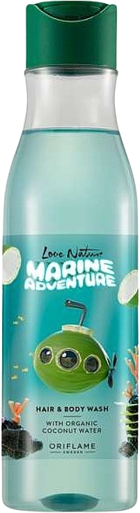 Детский шампунь для волос и тела с органической кокосовой водой - Oriflame Love Nature Marine Adventure Hair & Body Wash with Organic Coconut Water — фото N1