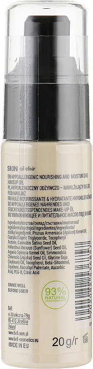 Питательный и увлажняющий эликсир - Bell Hypoallergenic Skin Oil Elixir — фото N2