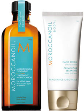 Парфумерія, косметика Набір - MoroccanOil Hand Cream and Treatment Oil Duo Pack (h/cr/75ml + oil/125ml)