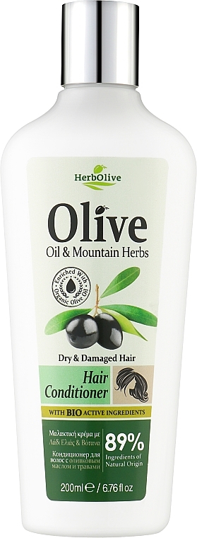 Кондиціонер для волосся на олії оливи з натуральними екстрактами трав - Madis HerbOlive Conditioner Herbs For Dry & Damaged Hair — фото N1
