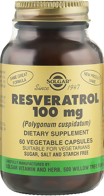 Дієтична добавка - Solgar Resveratrol 100 mg — фото N1