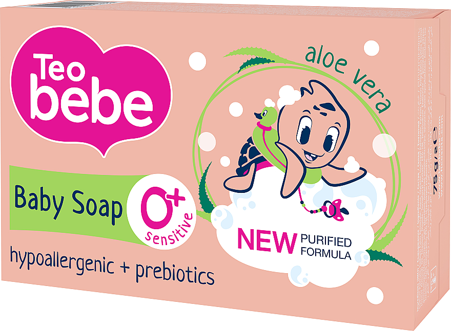Детское твердое мыло с экстрактом алоэ вера - Teo Bebe Sensitive