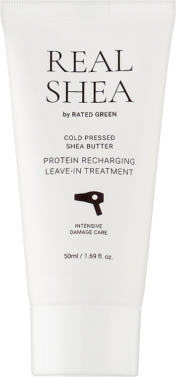 Восстанавливающий крем для волос с маслом ши холодного отжима - Rated Green Real Shea Cold Pressed Shea Butter Protein Recharging Leave-in Treatment